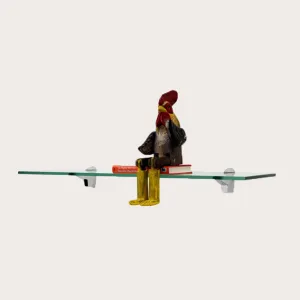 6" X 27" Falcon Floating Glass Shelves - 2 Brackets Included with Each Shelf