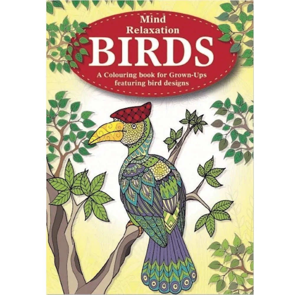A4 Animals & Birds Adult Colouring Book - Assorted Intricate Designs Relaxing Art Therapy High Quality Paper Tranquil
