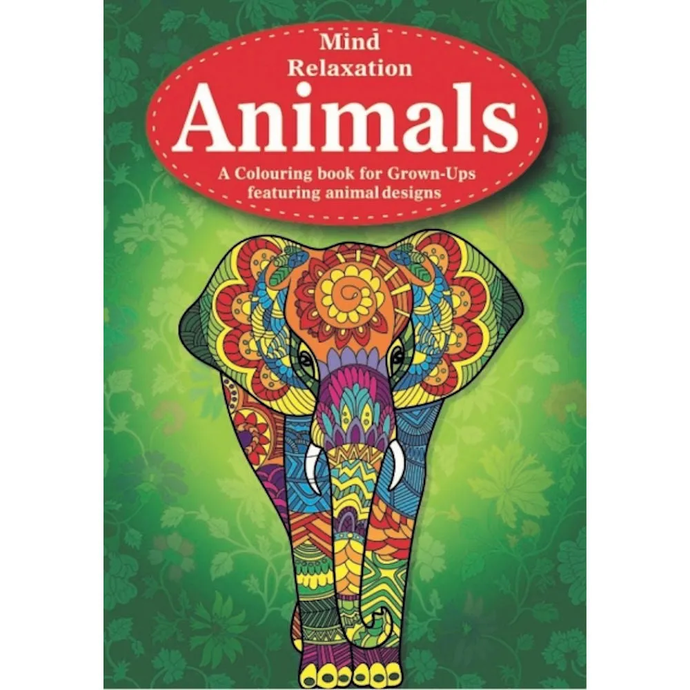 A4 Animals & Birds Adult Colouring Book - Assorted Intricate Designs Relaxing Art Therapy High Quality Paper Tranquil