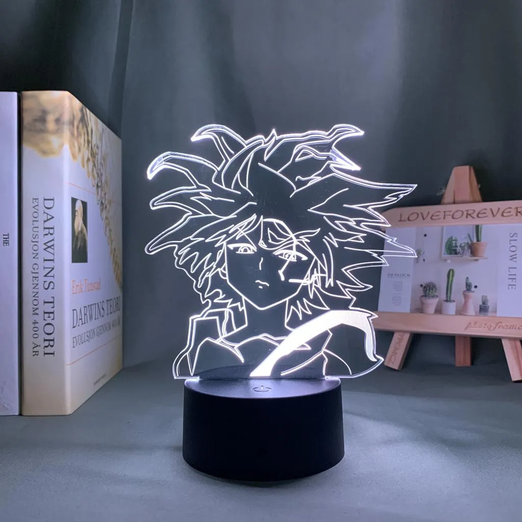 Anime Hunter Hunter Killua Nightlight 3D LED Touch Remote Bedside Lamp Bedroom Decor Birthday Gift