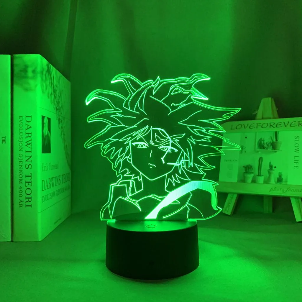 Anime Hunter Hunter Killua Nightlight 3D LED Touch Remote Bedside Lamp Bedroom Decor Birthday Gift