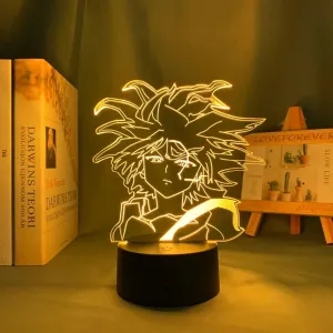 Anime Hunter Hunter Killua Nightlight 3D LED Touch Remote Bedside Lamp Bedroom Decor Birthday Gift