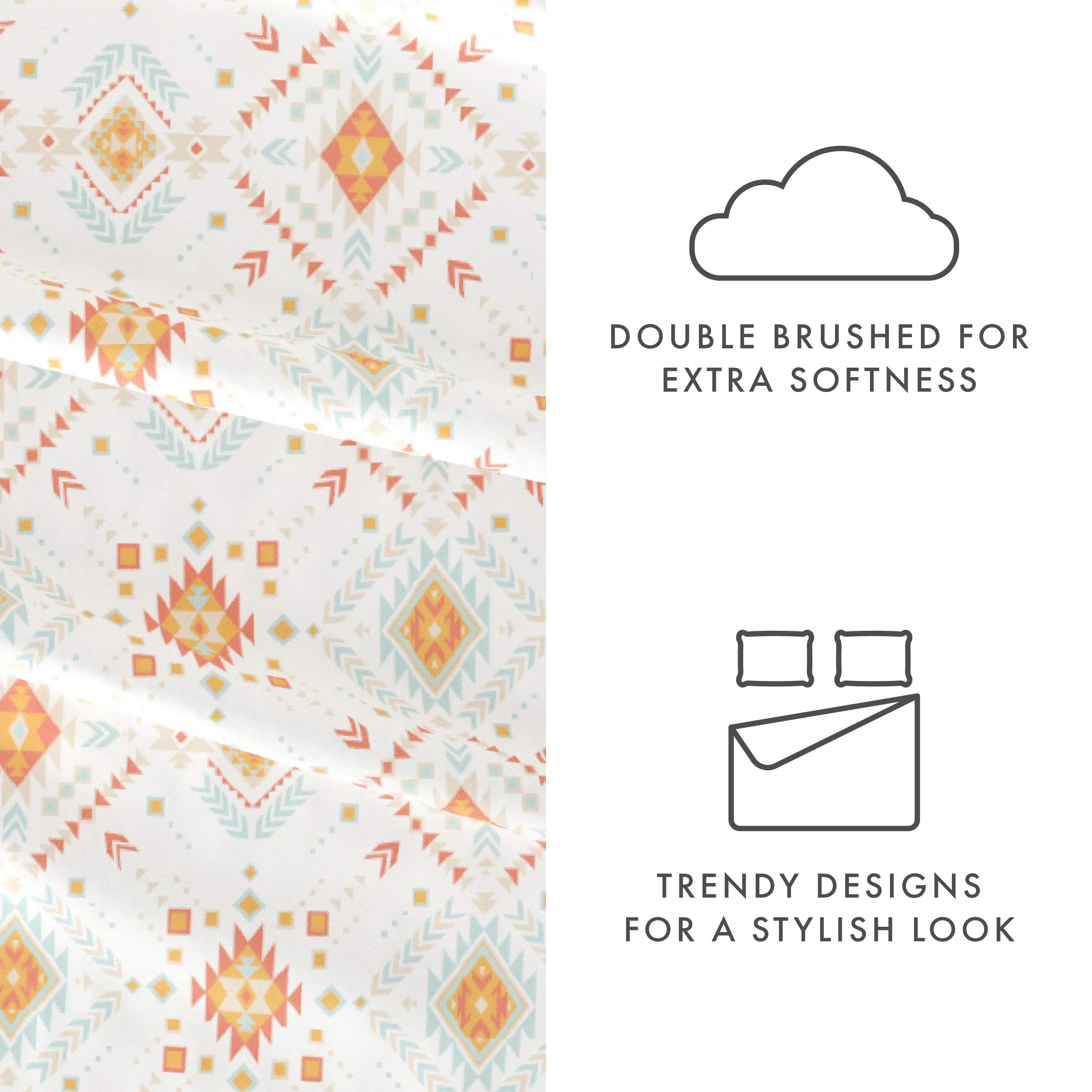 Aztec Dreams Pattern 4-Piece Sheet Set