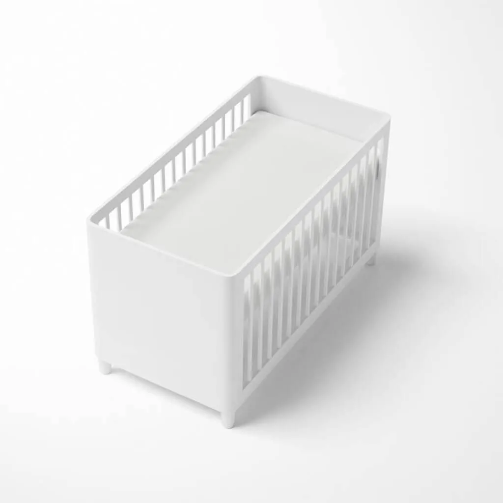 Bamboo cot fitted sheet white
