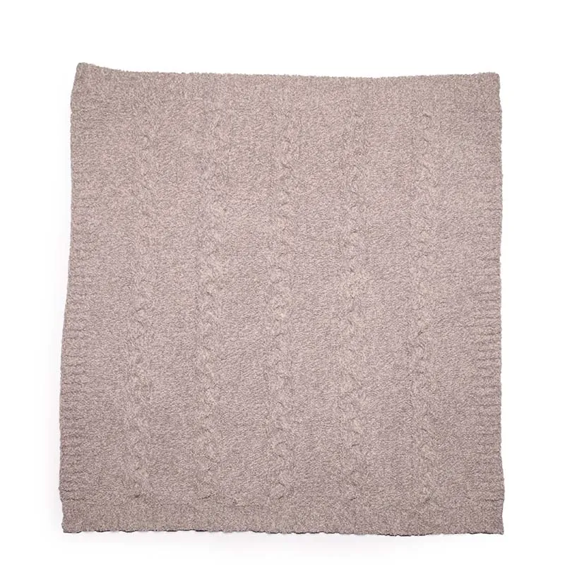 BAREFOOT DREAMS | CozyChic Heathered Cable Baby Blanket
