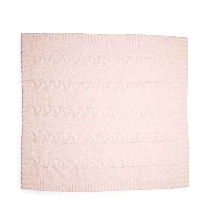 BAREFOOT DREAMS | CozyChic Heathered Cable Baby Blanket