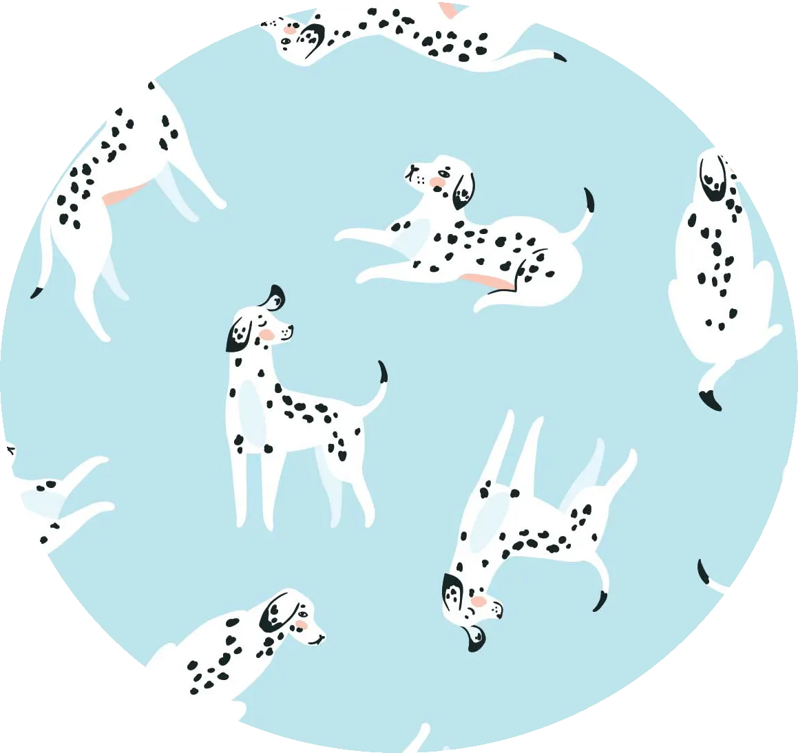 Beautifully Bold Blue Dalmatians - Minky Lush Blankets