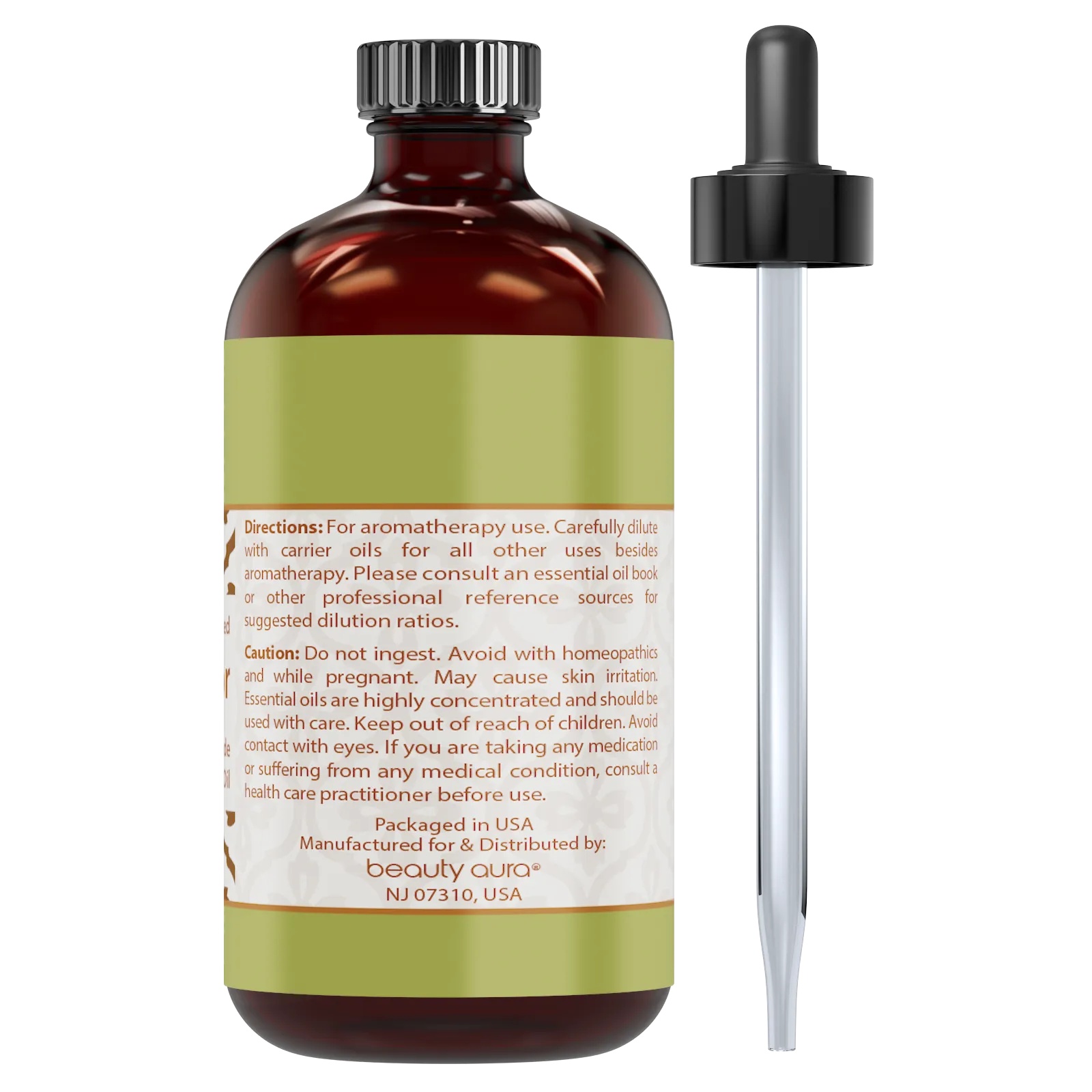 Beauty Aura 100% Pure & Undiluted Camphor Therapeutic Grade Essential Oil | 4 Fl Oz