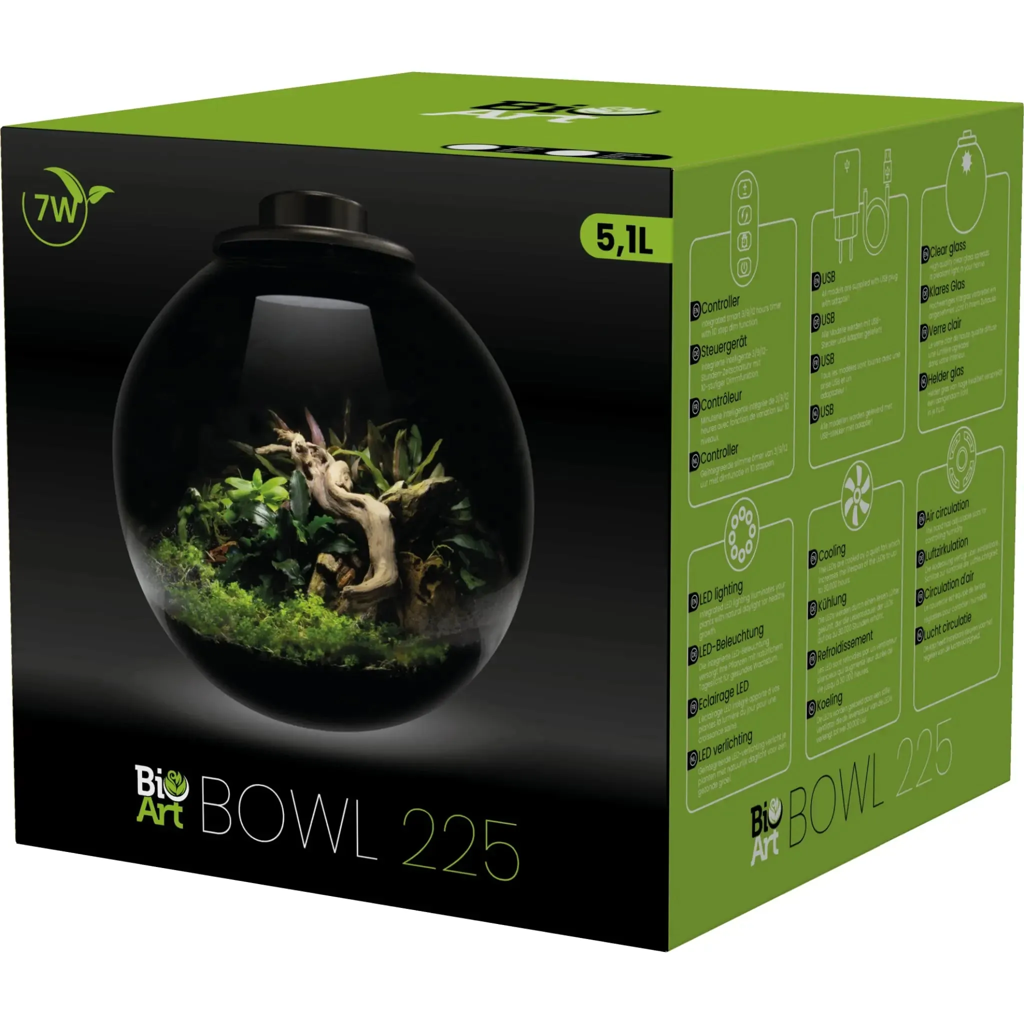 BioArt Bowl 225 Terrarium - Black