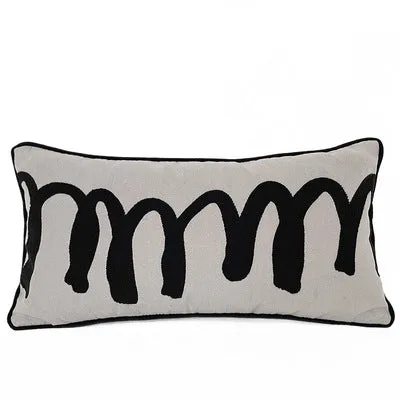 Black And White Pattern Bed Cushion Set