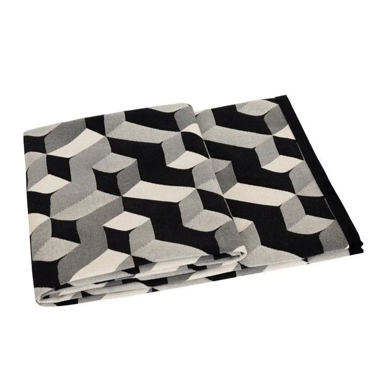 Black And White Pattern Bed Cushion Set