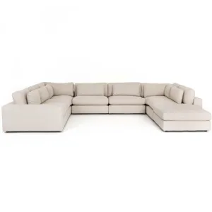 Bloor 7 Piece Sectional w/ Ottoman, Essence Natural