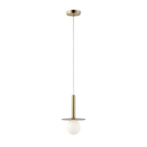 Brass plate pendant light