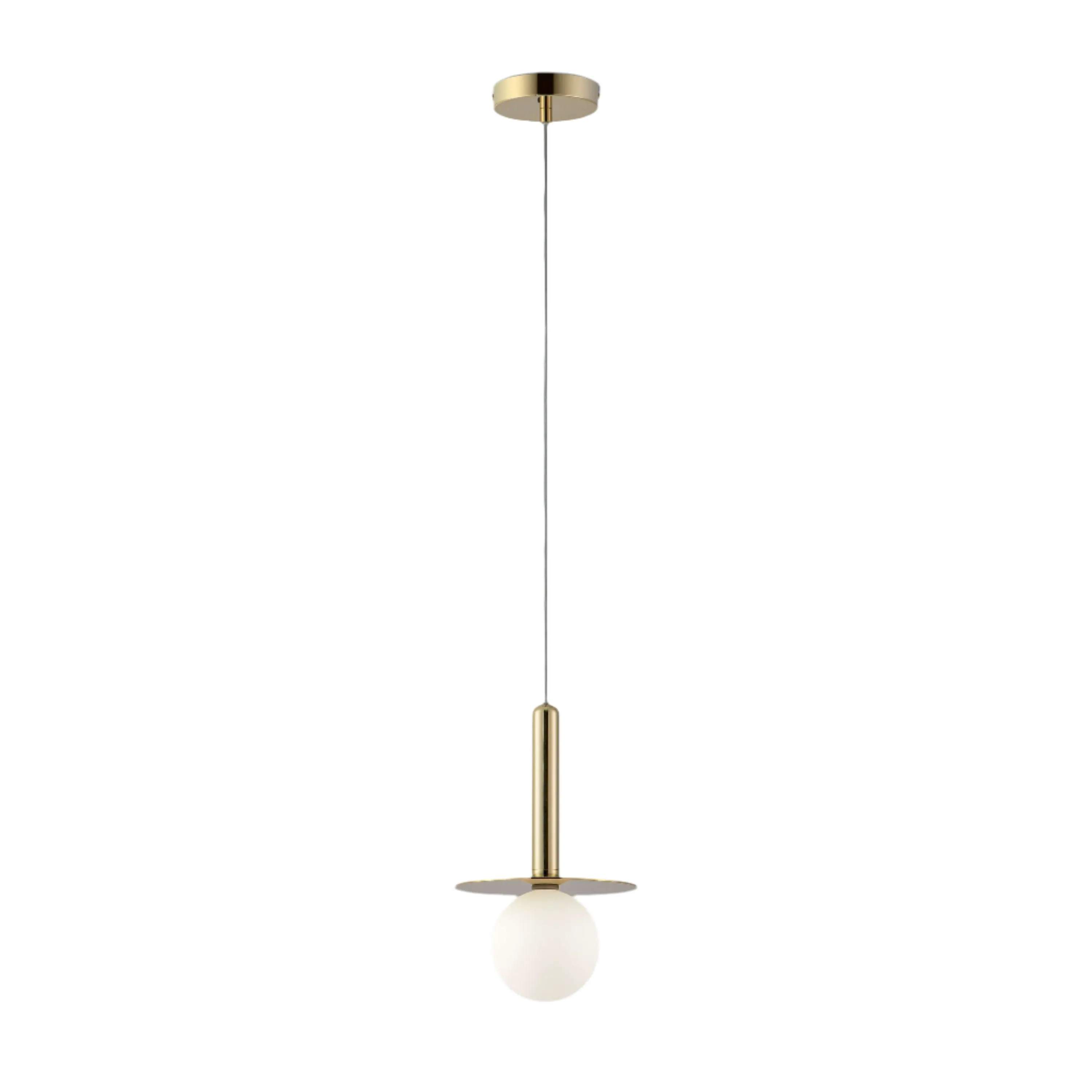 Brass plate pendant light