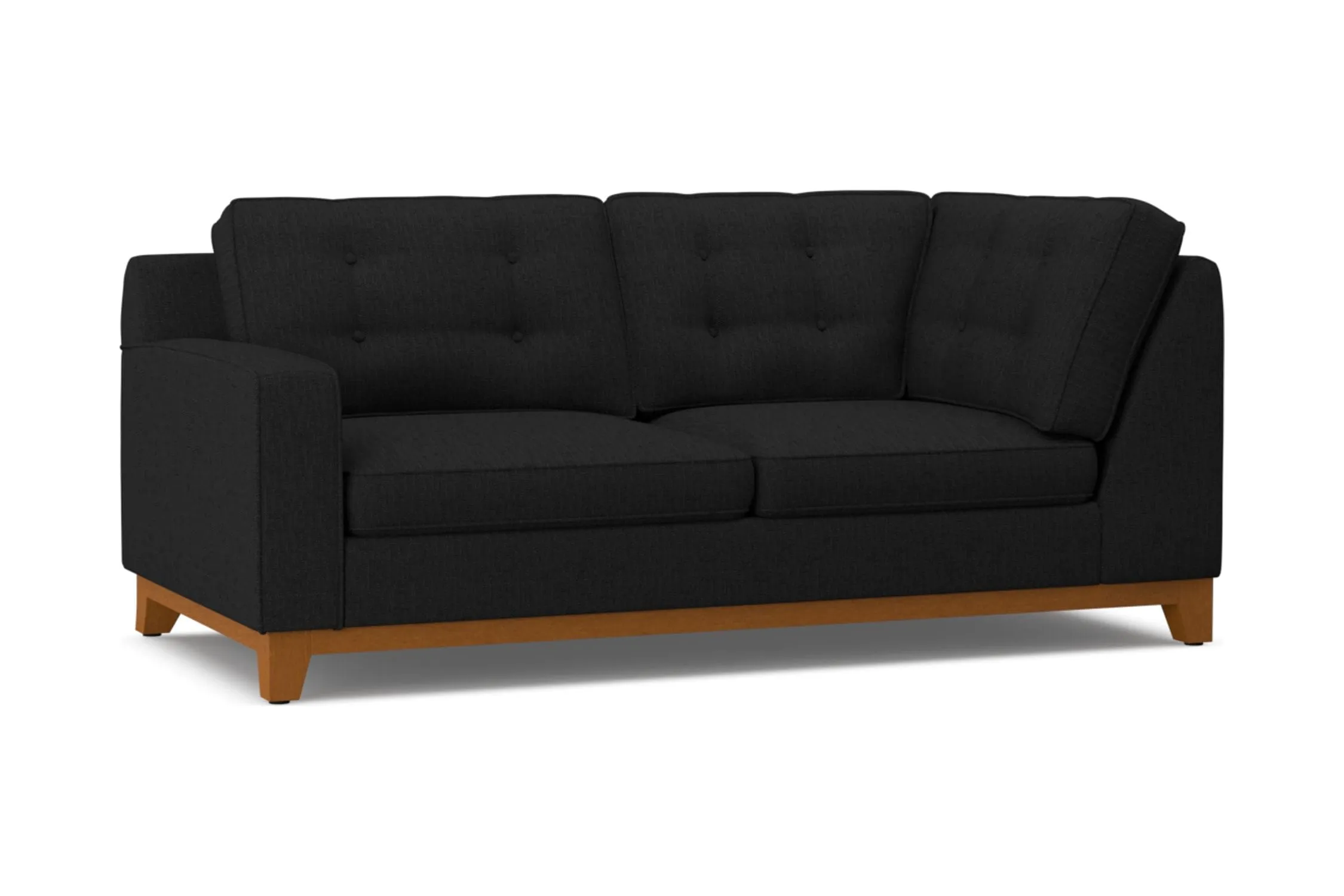 Brentwood Left Arm Corner Apt Size Sofa :: Leg Finish: Pecan / Configuration: LAF - Chaise on the Left