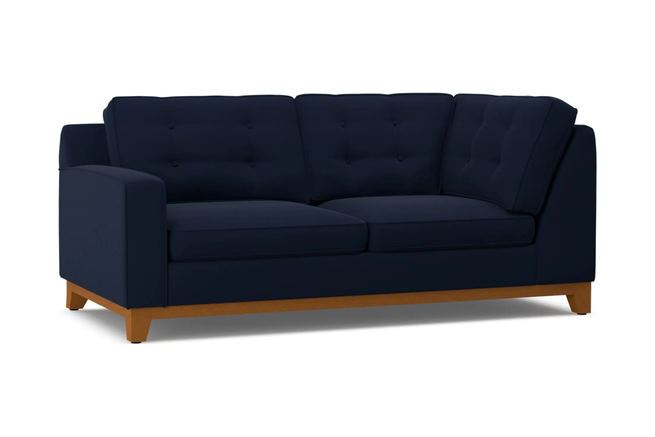 Brentwood Left Arm Corner Apt Size Sofa :: Leg Finish: Pecan / Configuration: LAF - Chaise on the Left