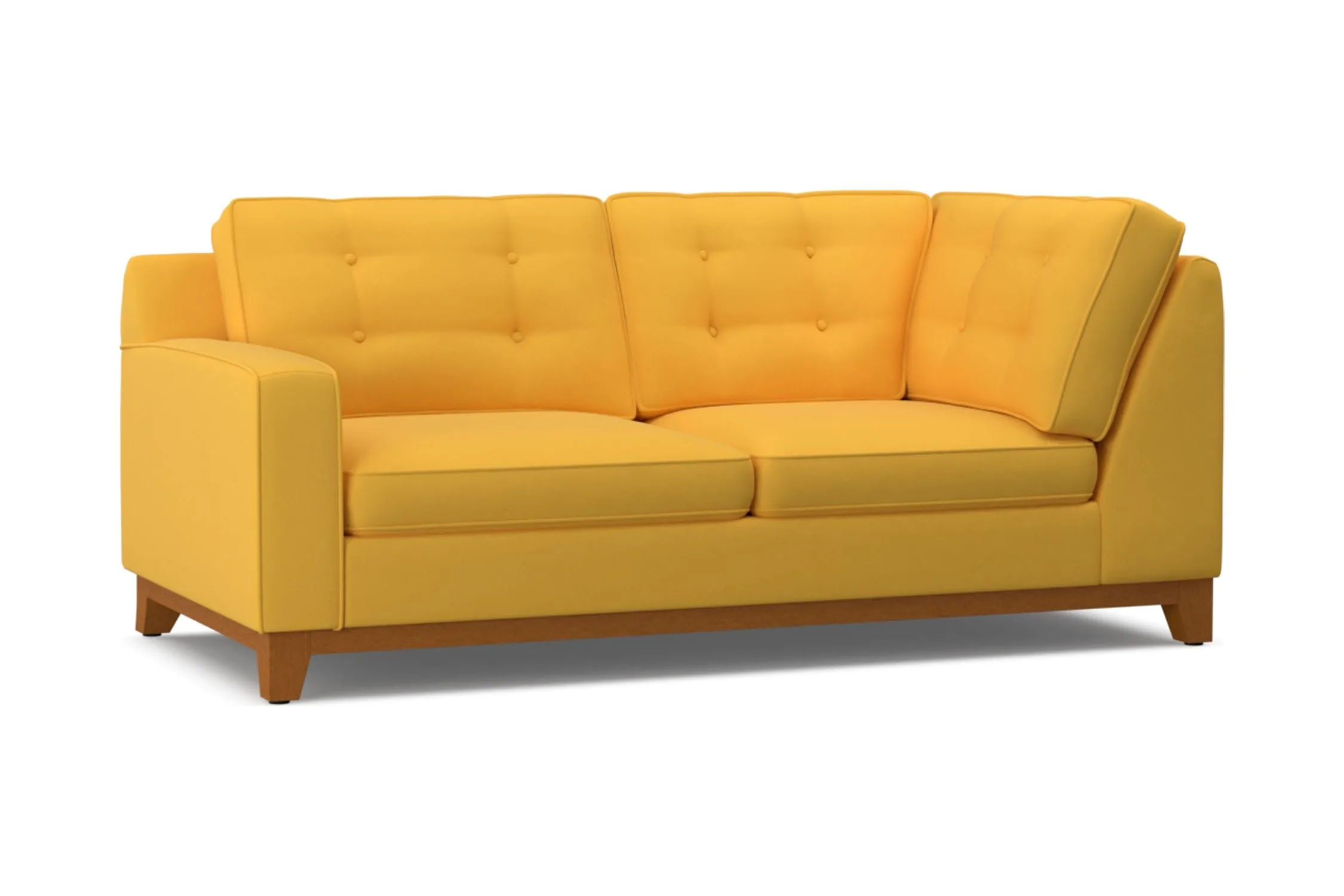 Brentwood Left Arm Corner Apt Size Sofa :: Leg Finish: Pecan / Configuration: LAF - Chaise on the Left