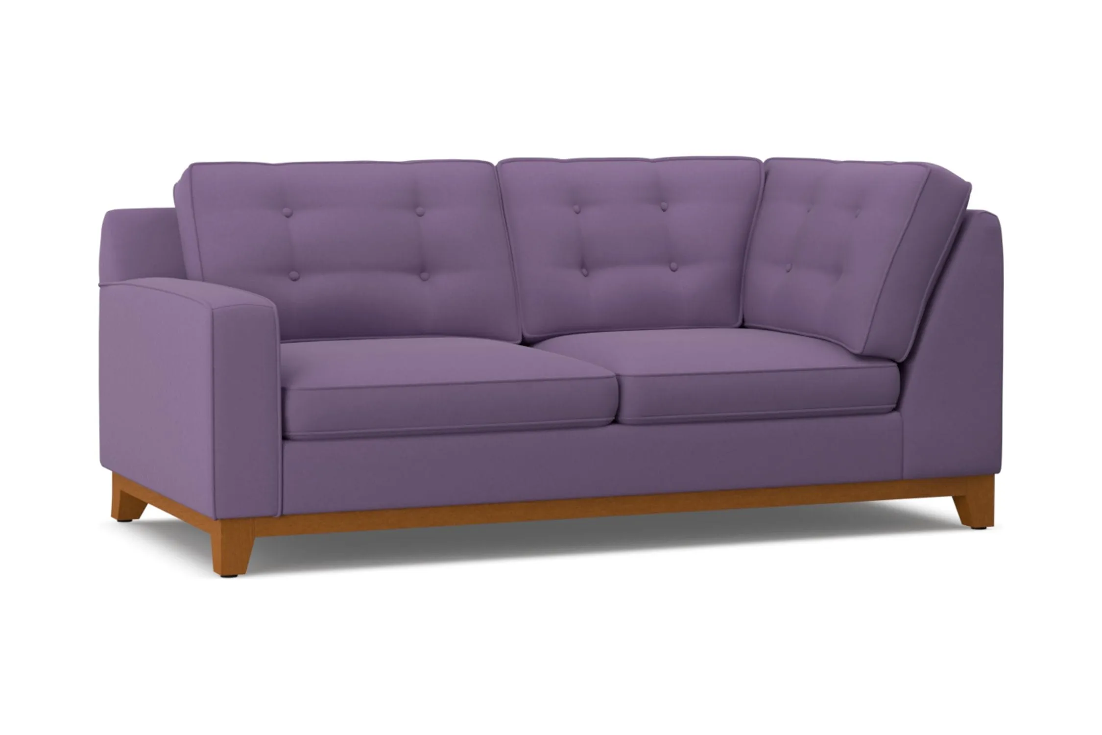 Brentwood Left Arm Corner Apt Size Sofa :: Leg Finish: Pecan / Configuration: LAF - Chaise on the Left