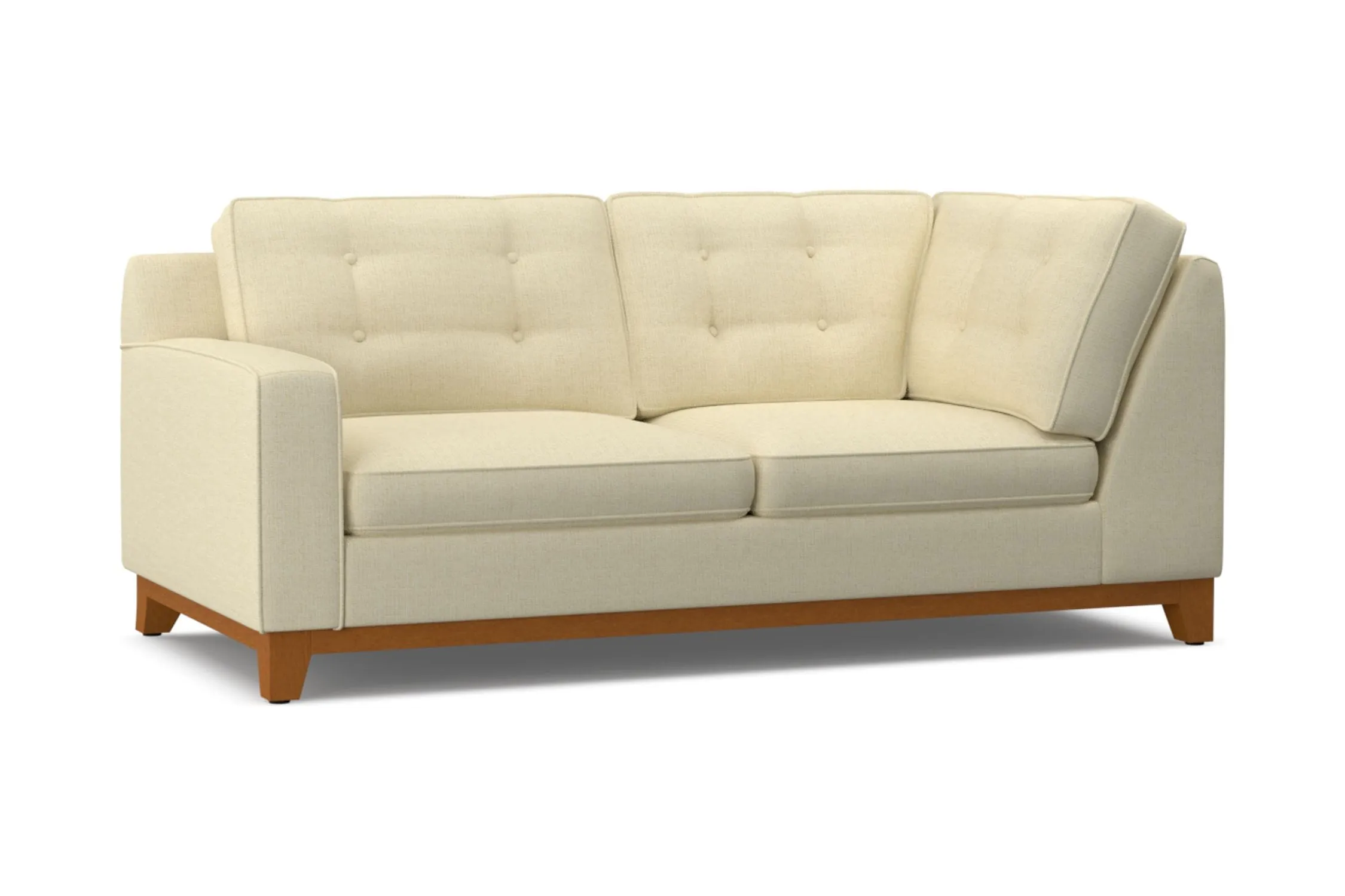 Brentwood Left Arm Corner Apt Size Sofa :: Leg Finish: Pecan / Configuration: LAF - Chaise on the Left