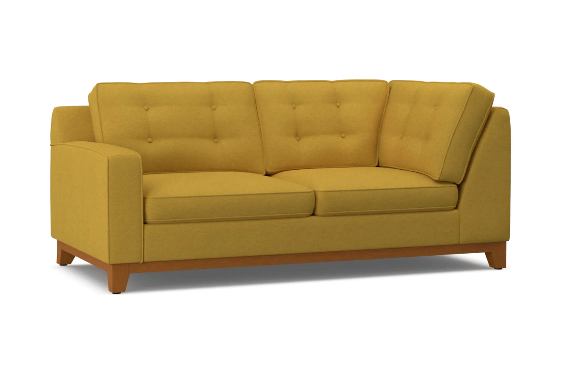 Brentwood Left Arm Corner Apt Size Sofa :: Leg Finish: Pecan / Configuration: LAF - Chaise on the Left