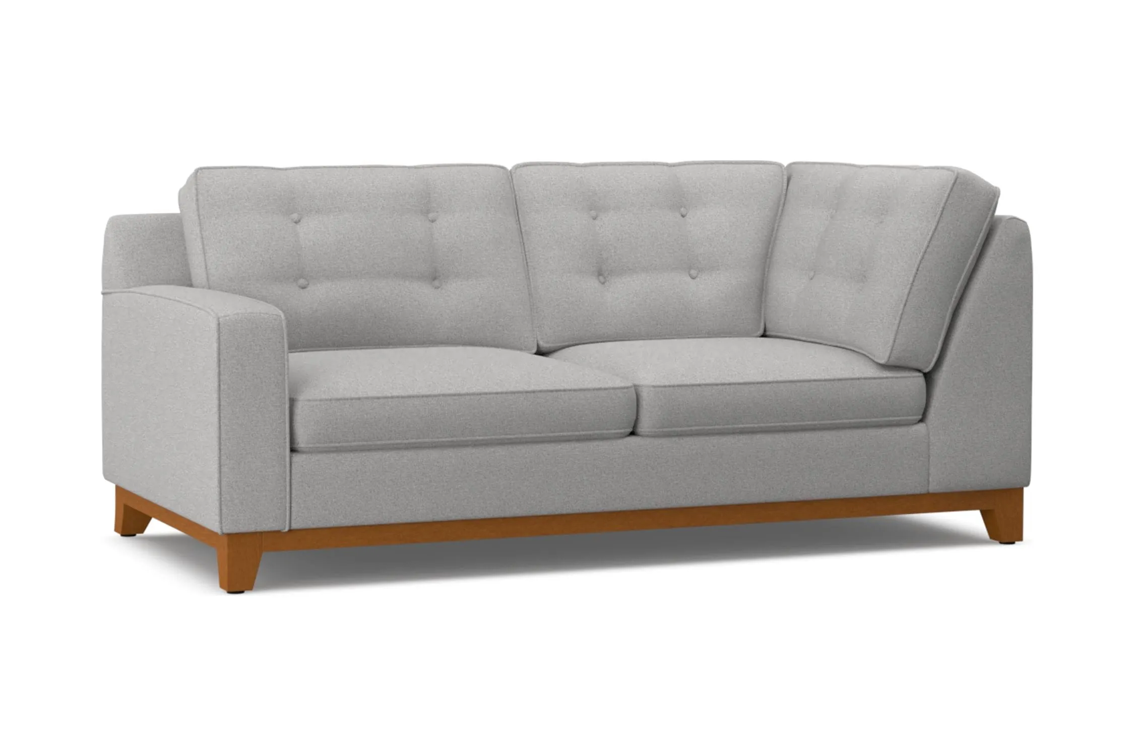 Brentwood Left Arm Corner Apt Size Sofa :: Leg Finish: Pecan / Configuration: LAF - Chaise on the Left