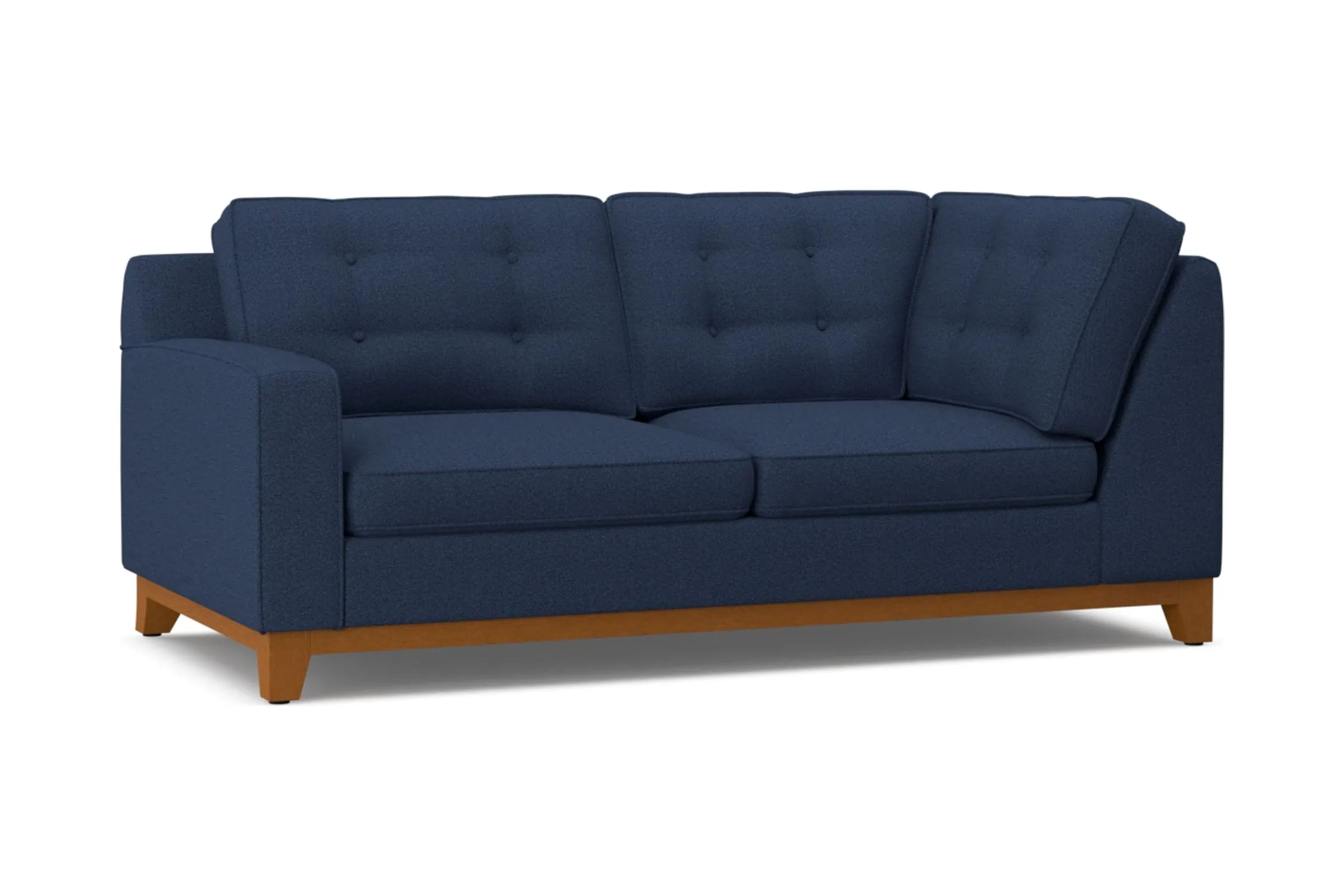 Brentwood Left Arm Corner Apt Size Sofa :: Leg Finish: Pecan / Configuration: LAF - Chaise on the Left