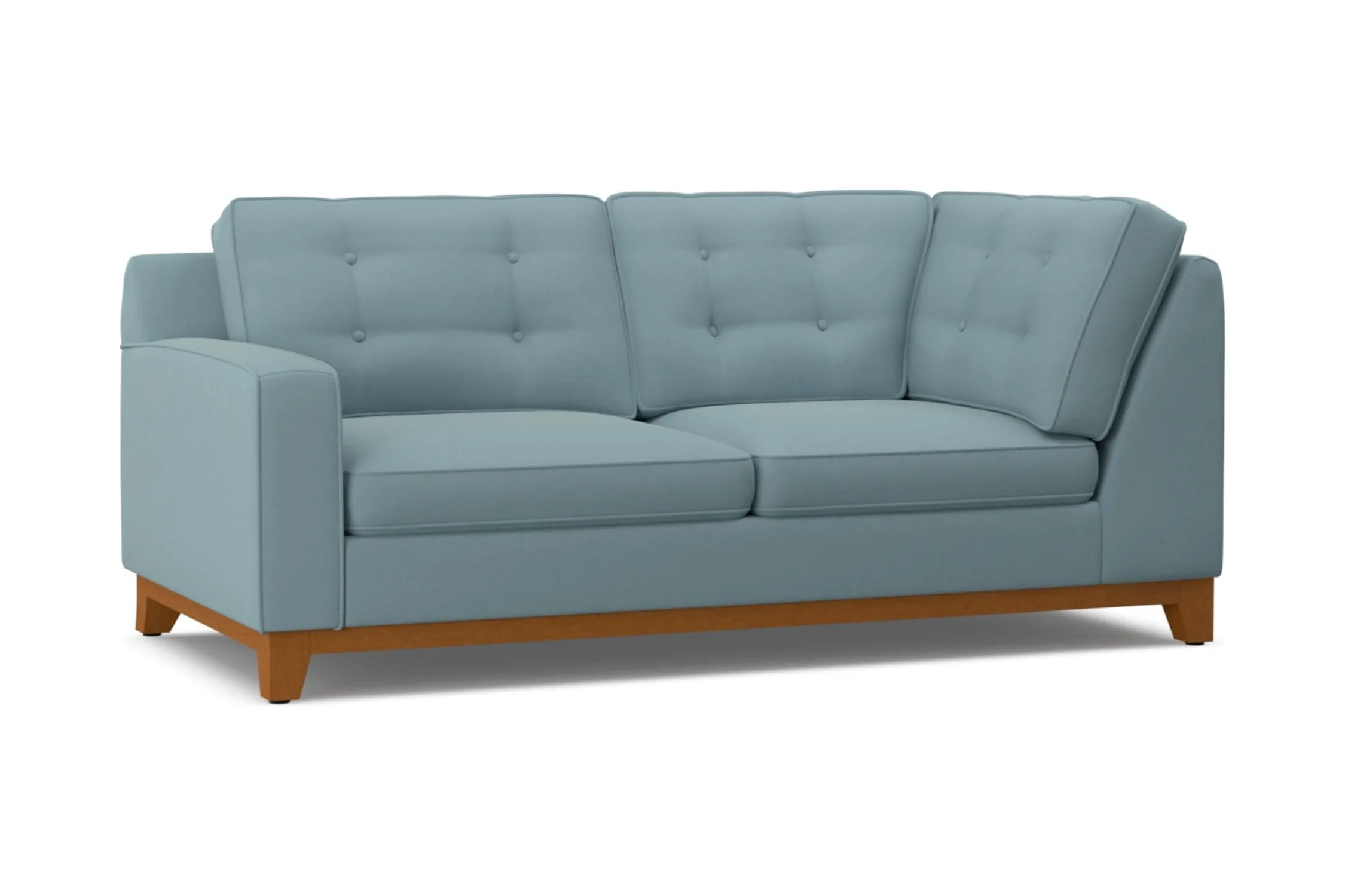 Brentwood Left Arm Corner Apt Size Sofa :: Leg Finish: Pecan / Configuration: LAF - Chaise on the Left