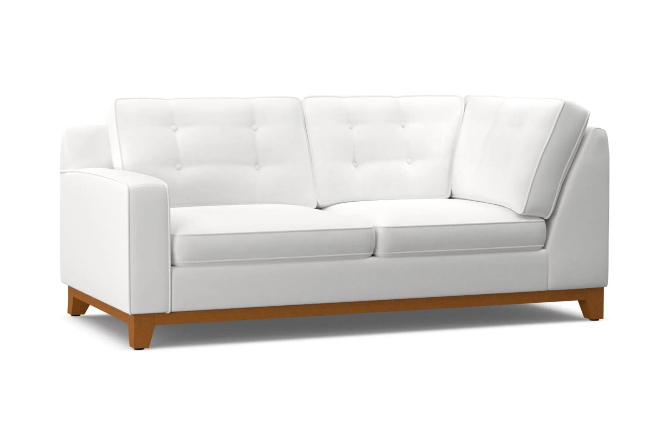 Brentwood Left Arm Corner Apt Size Sofa :: Leg Finish: Pecan / Configuration: LAF - Chaise on the Left