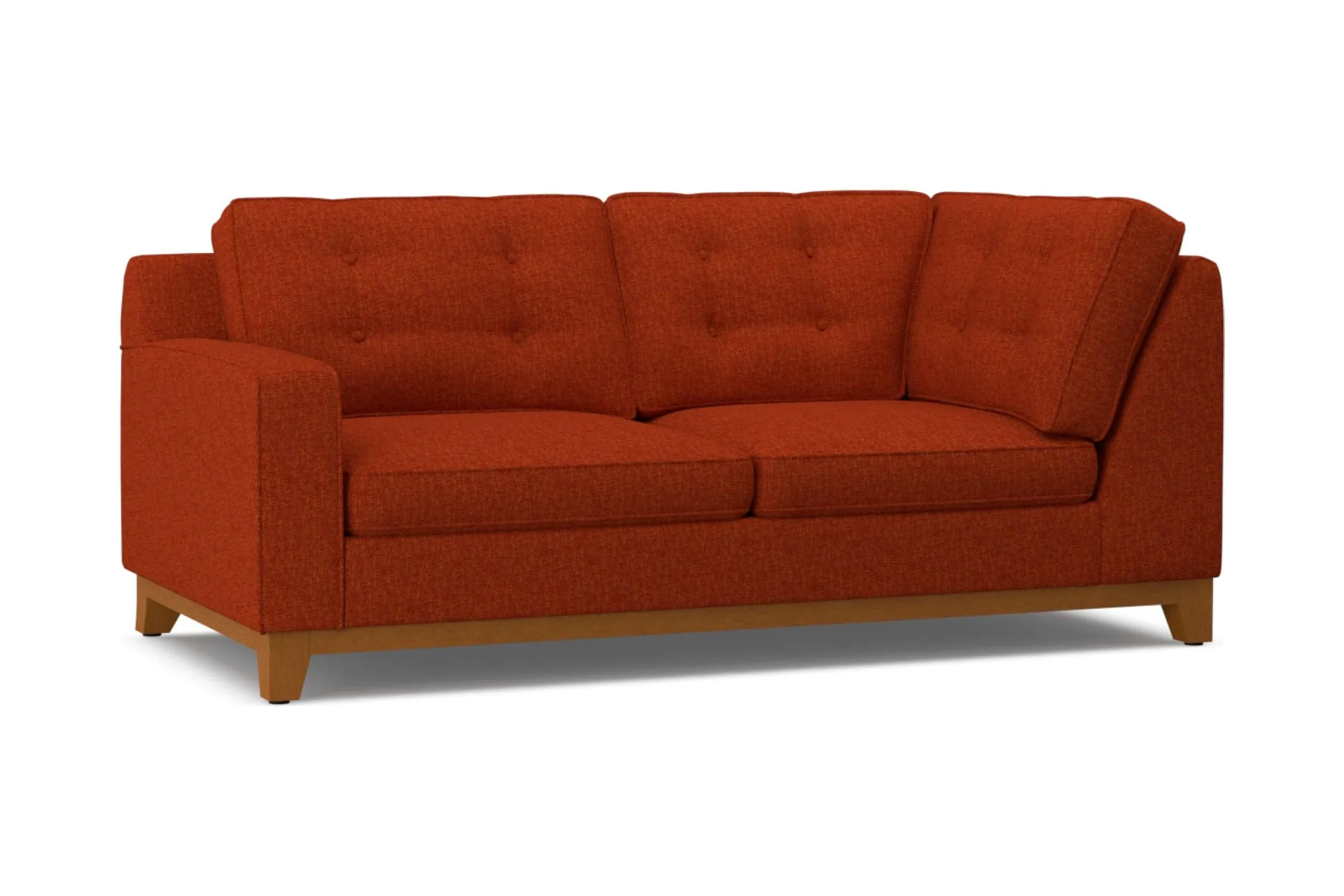 Brentwood Left Arm Corner Apt Size Sofa :: Leg Finish: Pecan / Configuration: LAF - Chaise on the Left