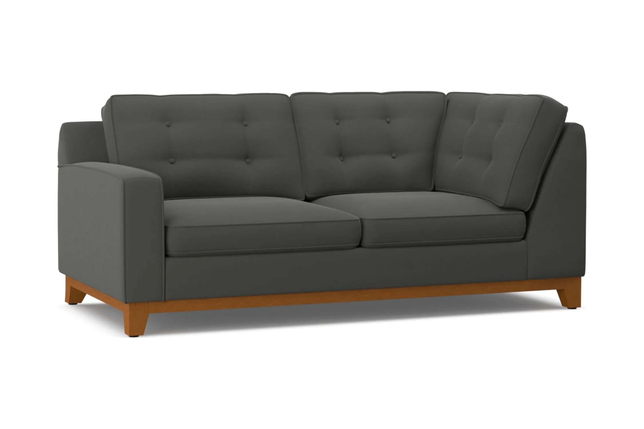 Brentwood Left Arm Corner Apt Size Sofa :: Leg Finish: Pecan / Configuration: LAF - Chaise on the Left