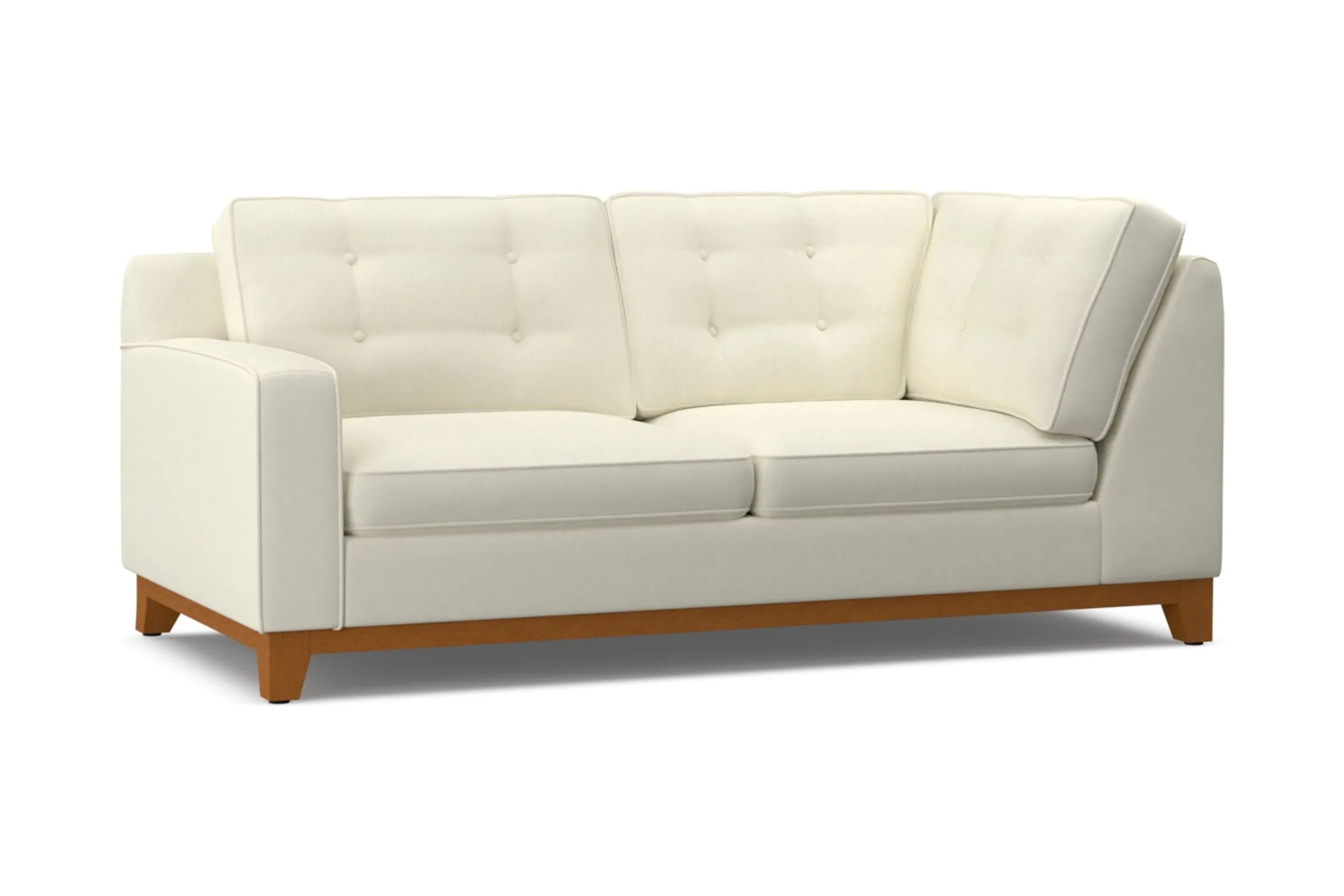 Brentwood Left Arm Corner Apt Size Sofa :: Leg Finish: Pecan / Configuration: LAF - Chaise on the Left