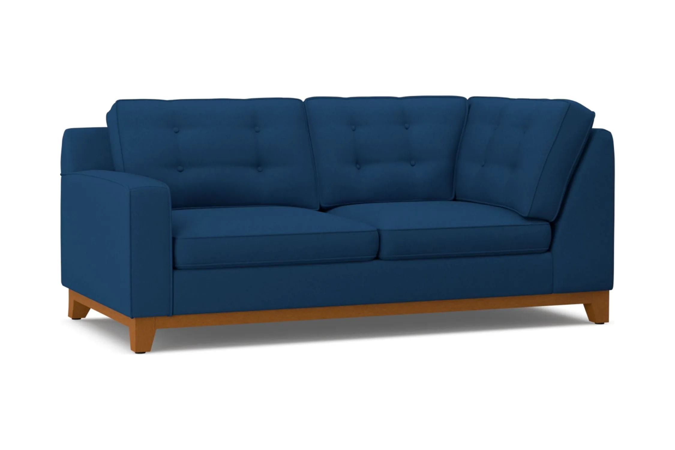 Brentwood Left Arm Corner Apt Size Sofa :: Leg Finish: Pecan / Configuration: LAF - Chaise on the Left