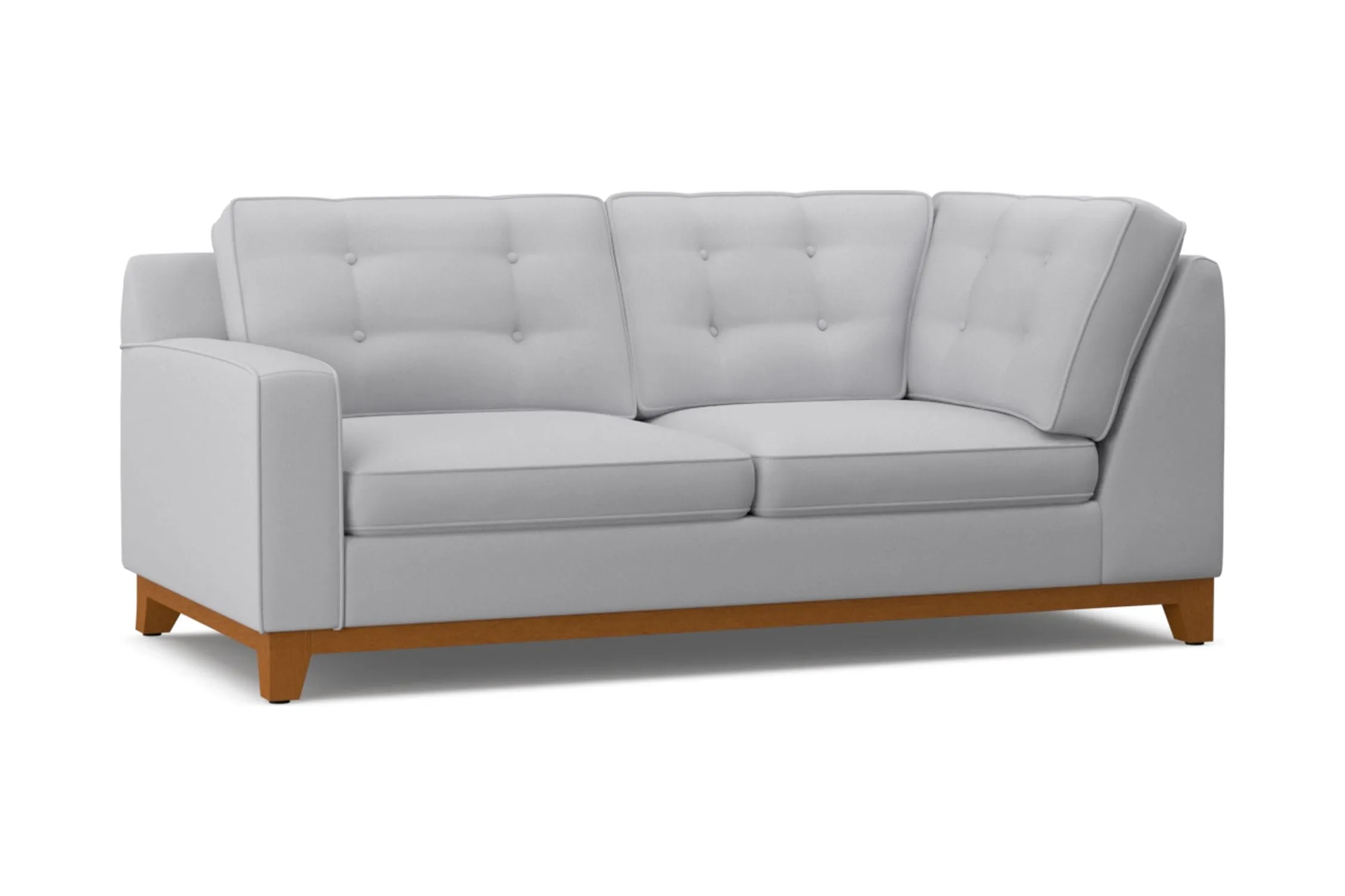 Brentwood Left Arm Corner Apt Size Sofa :: Leg Finish: Pecan / Configuration: LAF - Chaise on the Left