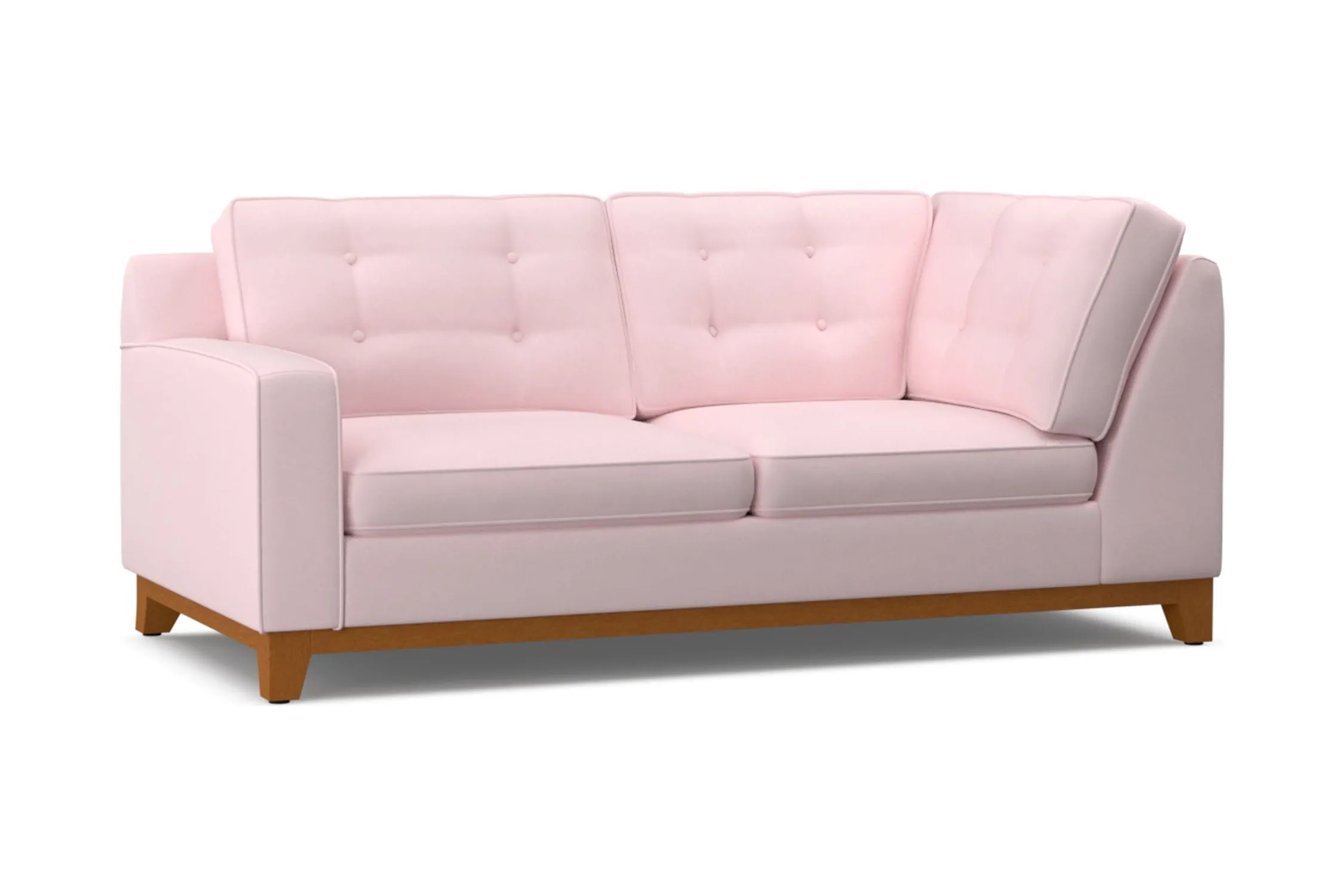 Brentwood Left Arm Corner Apt Size Sofa :: Leg Finish: Pecan / Configuration: LAF - Chaise on the Left