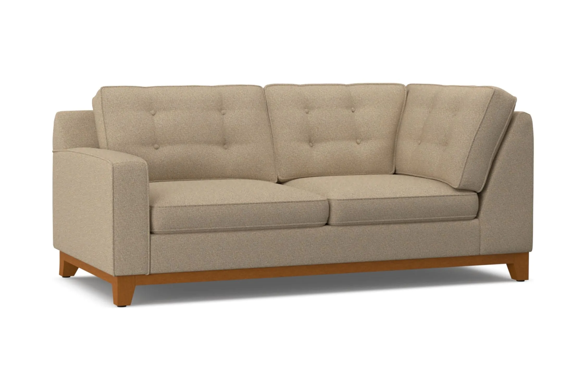 Brentwood Left Arm Corner Apt Size Sofa :: Leg Finish: Pecan / Configuration: LAF - Chaise on the Left
