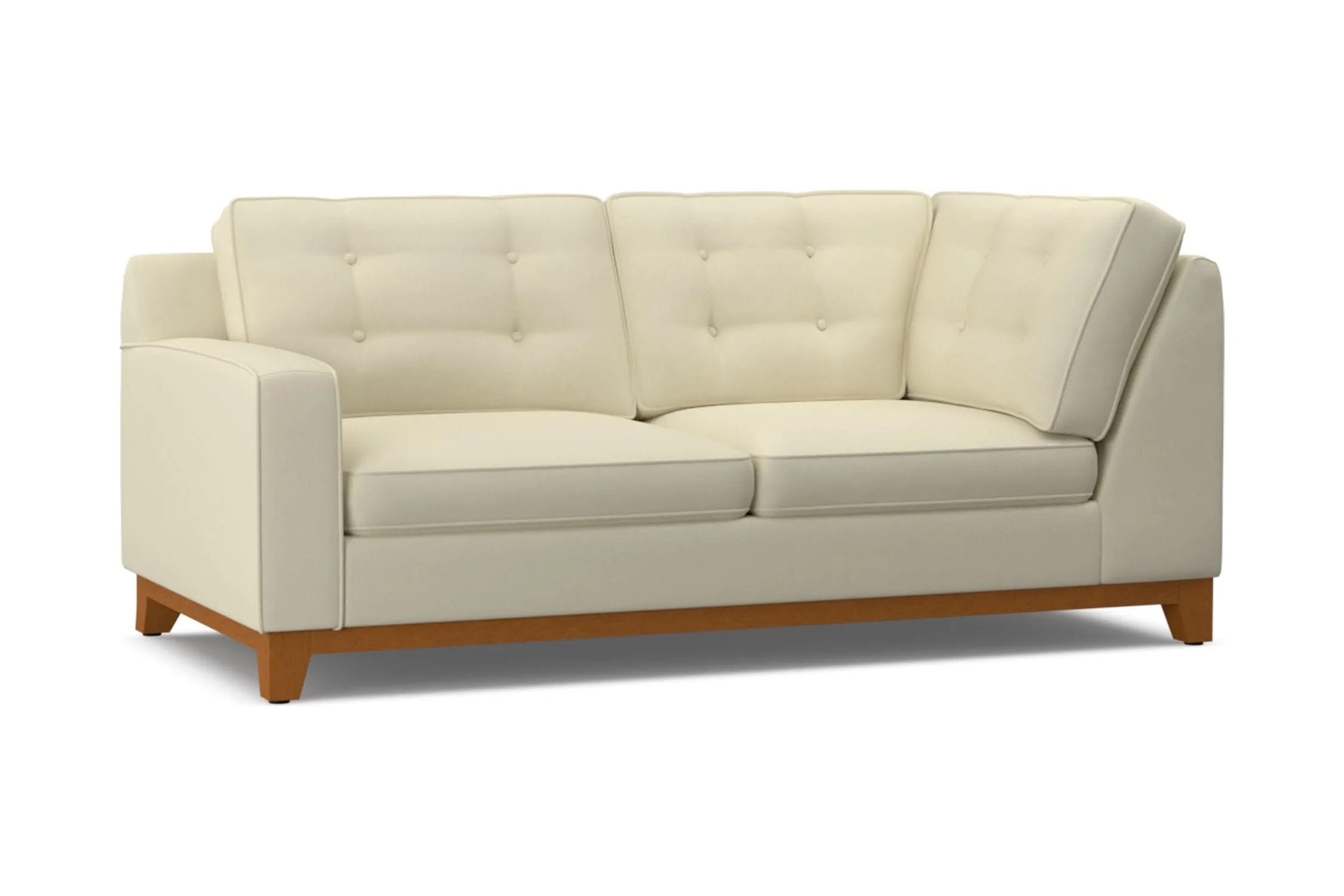 Brentwood Left Arm Corner Apt Size Sofa :: Leg Finish: Pecan / Configuration: LAF - Chaise on the Left