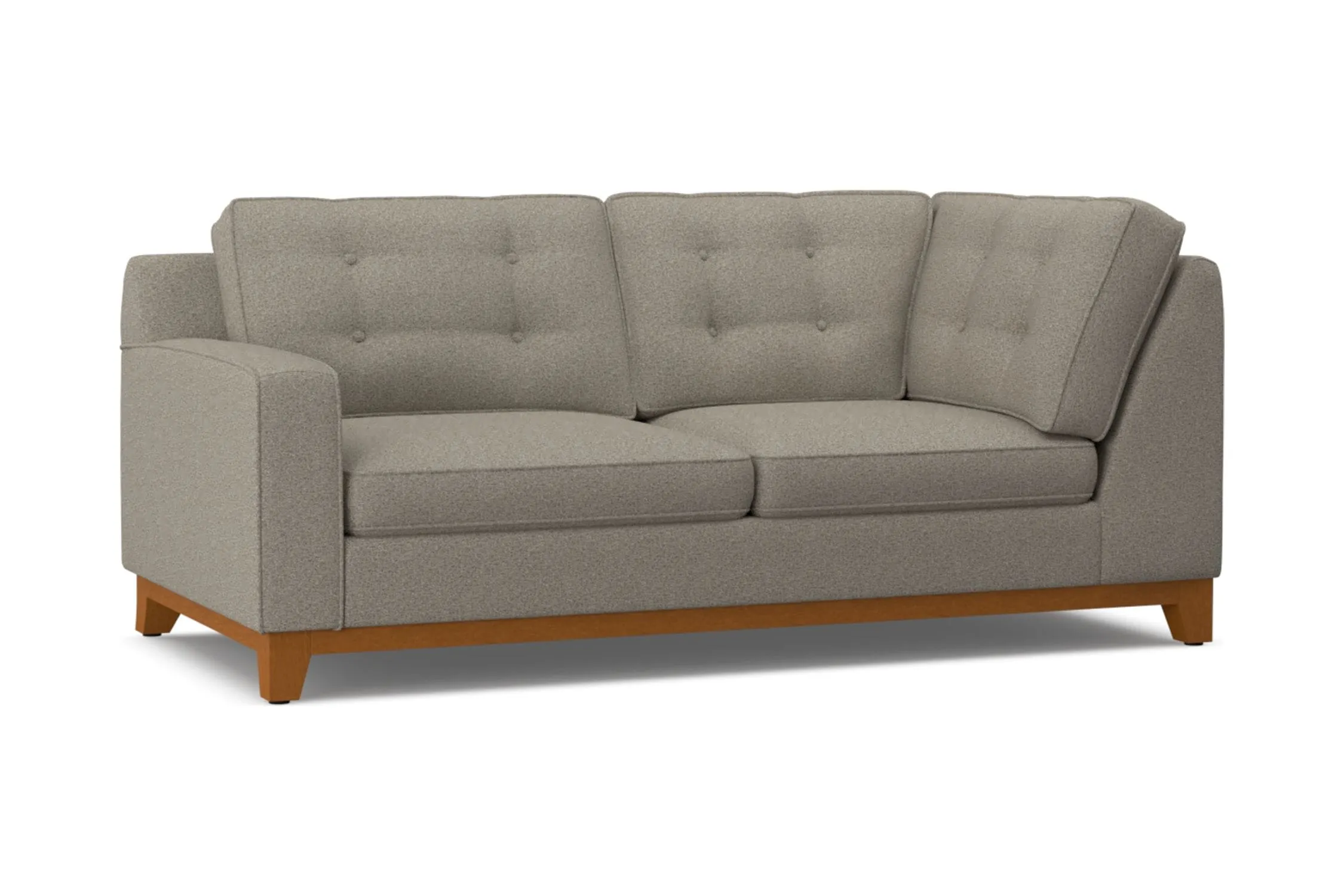 Brentwood Left Arm Corner Apt Size Sofa :: Leg Finish: Pecan / Configuration: LAF - Chaise on the Left