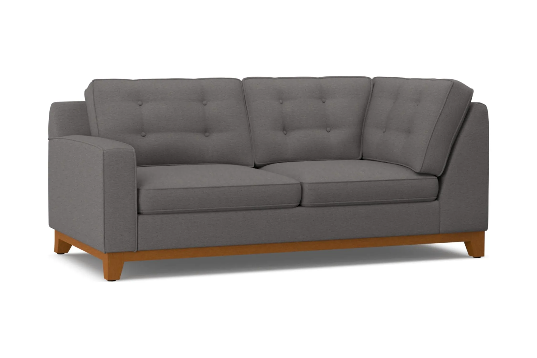Brentwood Left Arm Corner Apt Size Sofa :: Leg Finish: Pecan / Configuration: LAF - Chaise on the Left