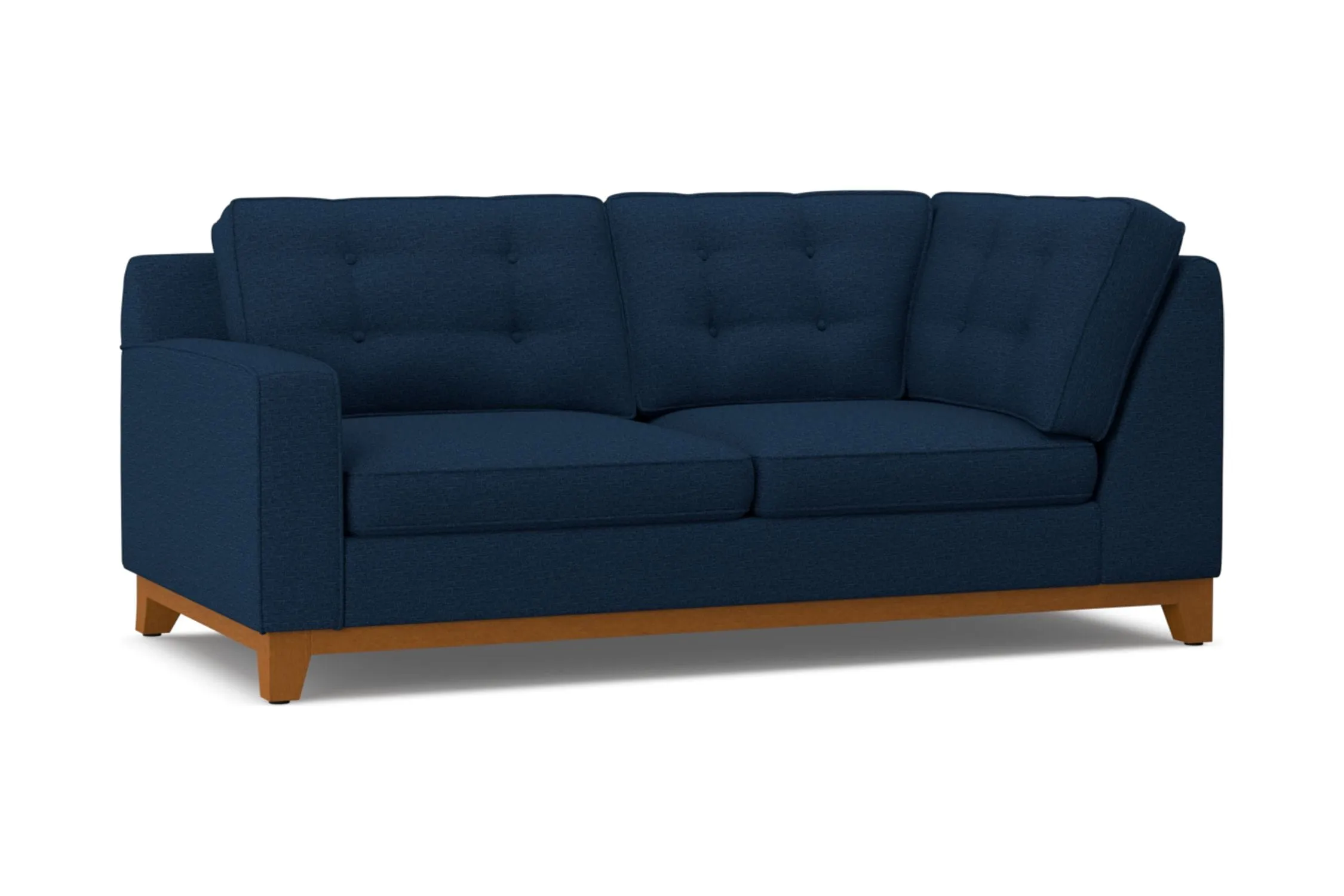 Brentwood Left Arm Corner Apt Size Sofa :: Leg Finish: Pecan / Configuration: LAF - Chaise on the Left