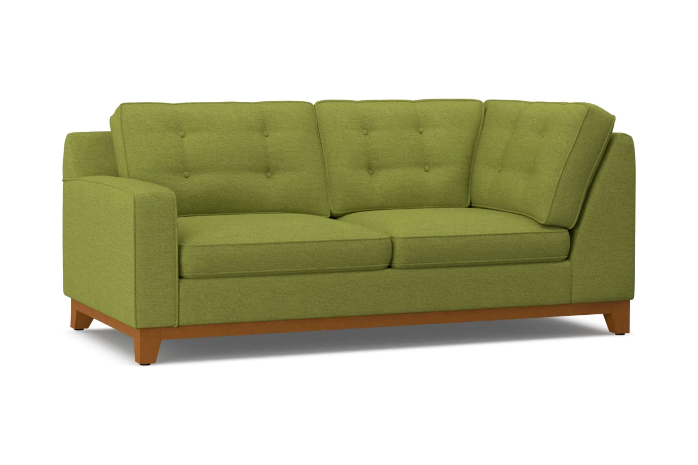 Brentwood Left Arm Corner Apt Size Sofa :: Leg Finish: Pecan / Configuration: LAF - Chaise on the Left