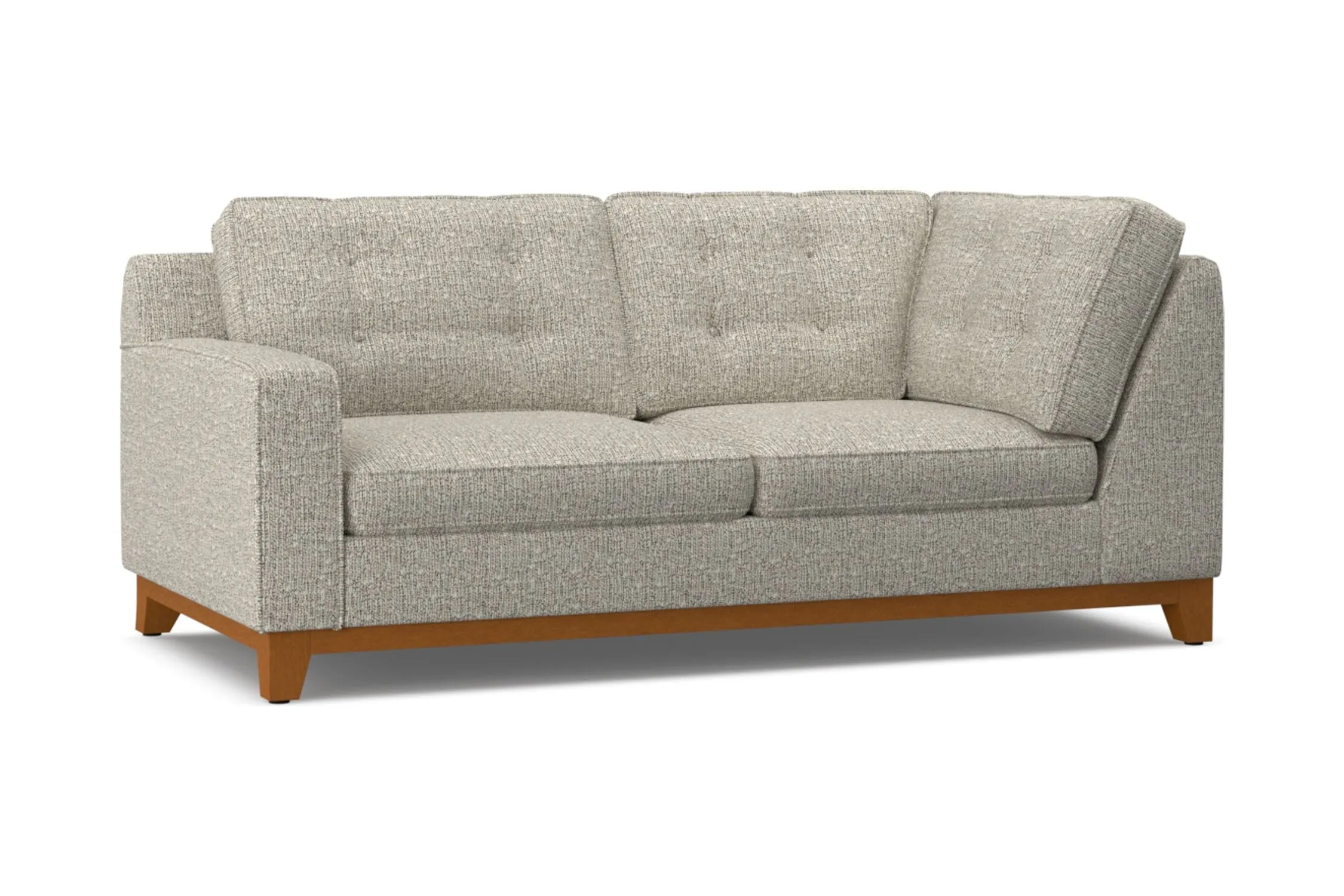 Brentwood Left Arm Corner Apt Size Sofa :: Leg Finish: Pecan / Configuration: LAF - Chaise on the Left