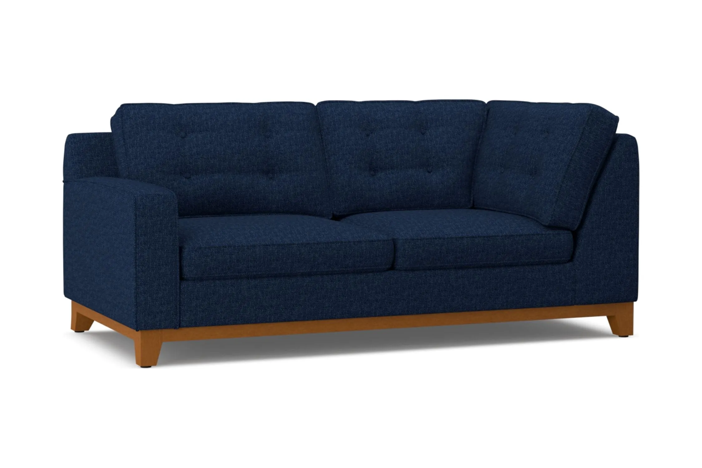Brentwood Left Arm Corner Apt Size Sofa :: Leg Finish: Pecan / Configuration: LAF - Chaise on the Left