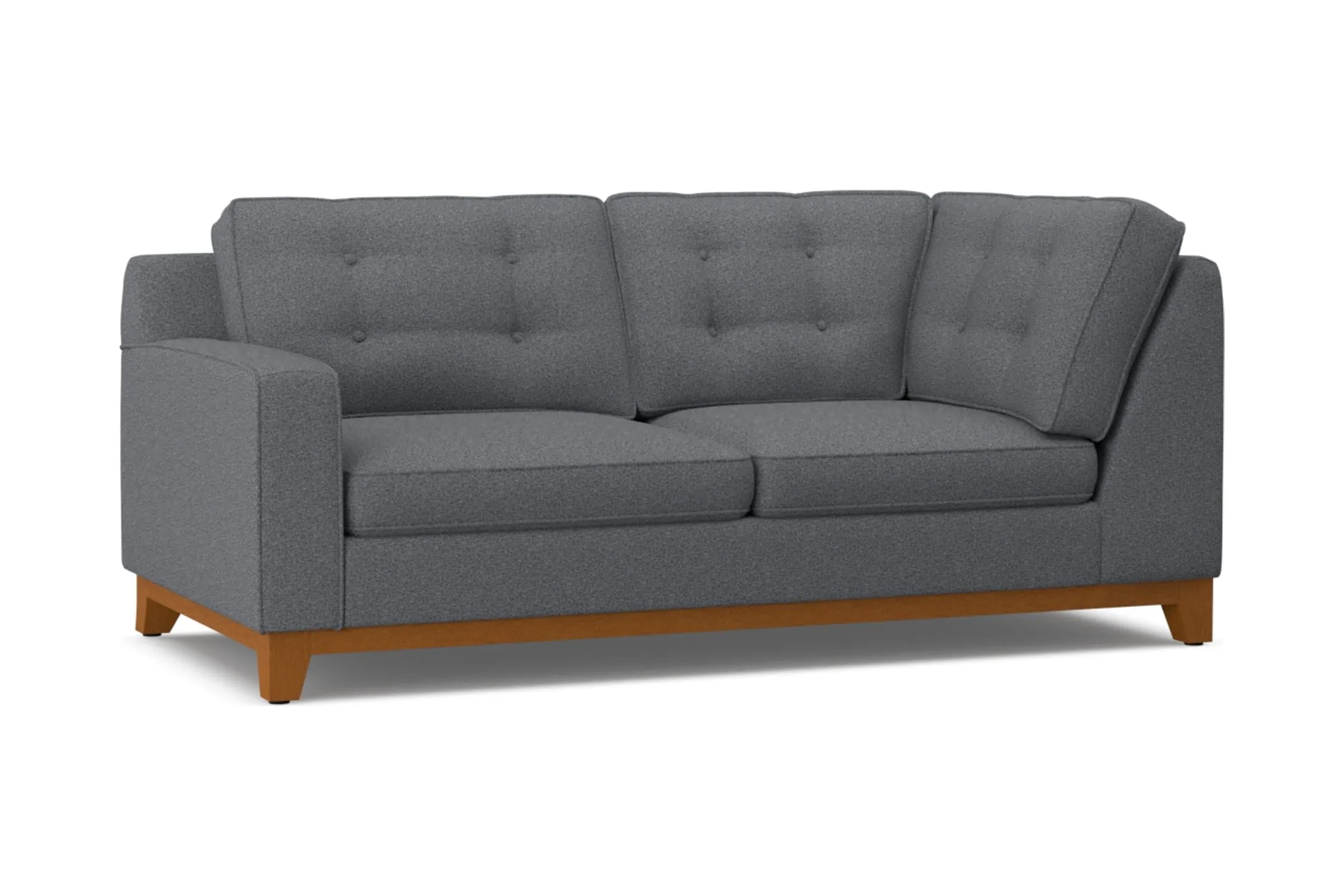 Brentwood Left Arm Corner Apt Size Sofa :: Leg Finish: Pecan / Configuration: LAF - Chaise on the Left
