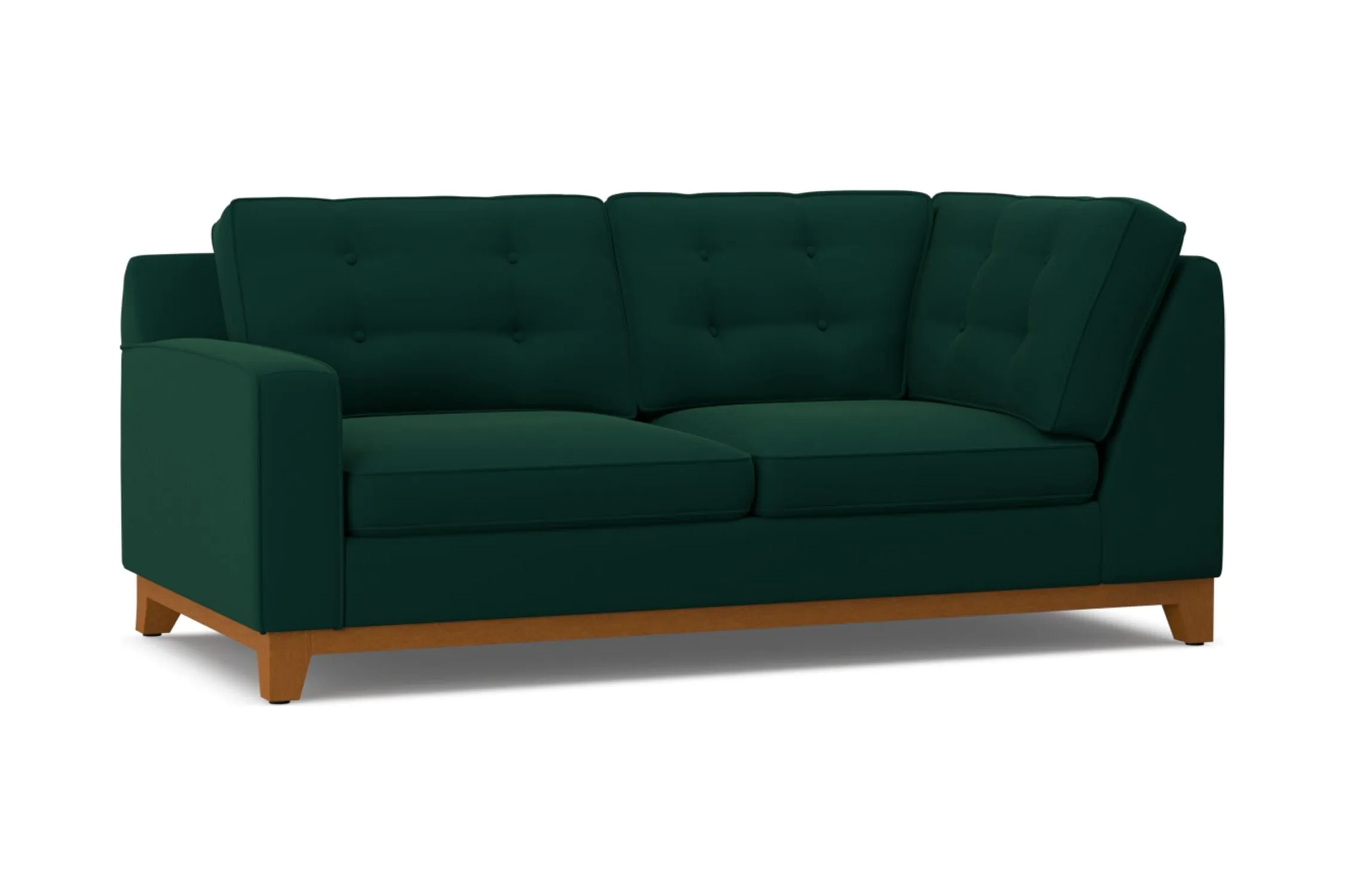 Brentwood Left Arm Corner Apt Size Sofa :: Leg Finish: Pecan / Configuration: LAF - Chaise on the Left