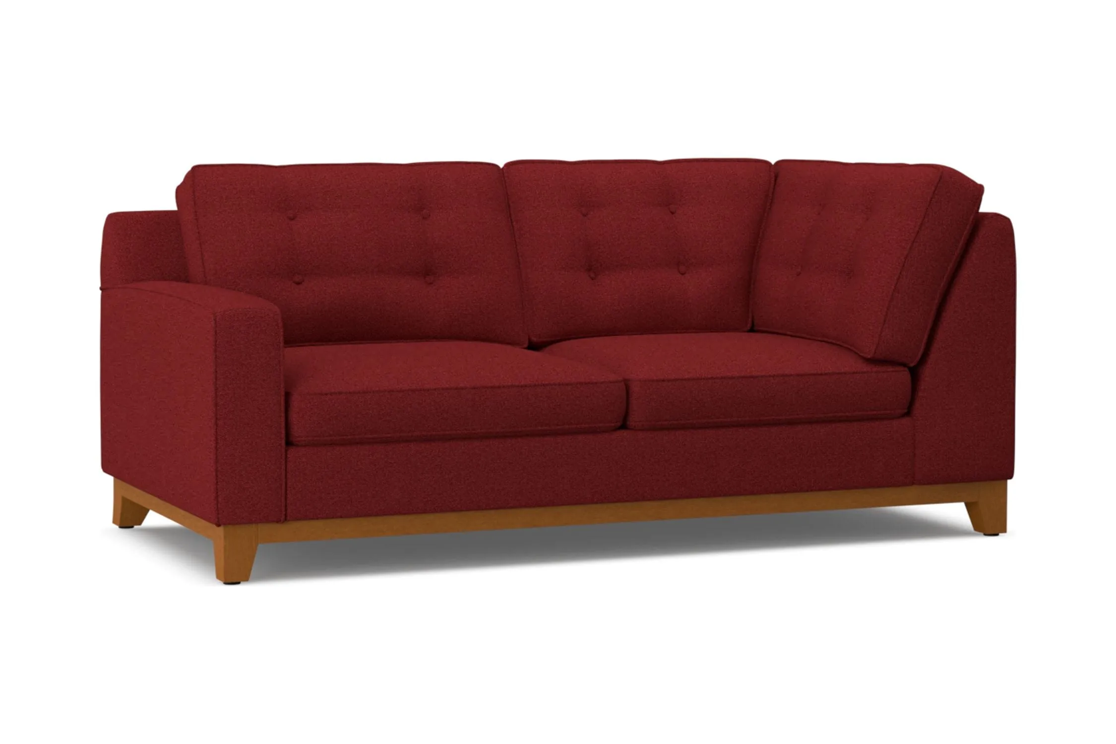 Brentwood Left Arm Corner Apt Size Sofa :: Leg Finish: Pecan / Configuration: LAF - Chaise on the Left