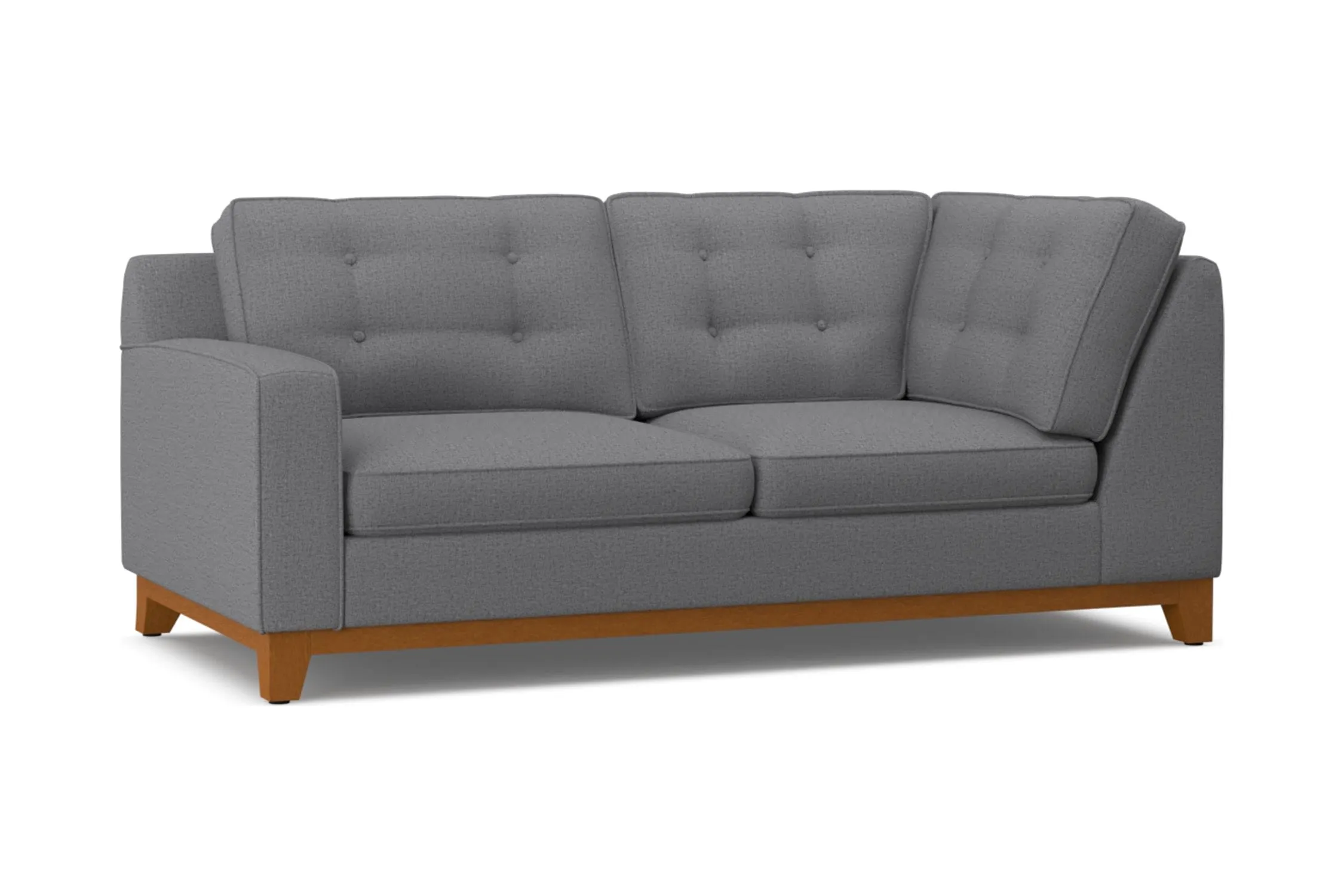 Brentwood Left Arm Corner Apt Size Sofa :: Leg Finish: Pecan / Configuration: LAF - Chaise on the Left