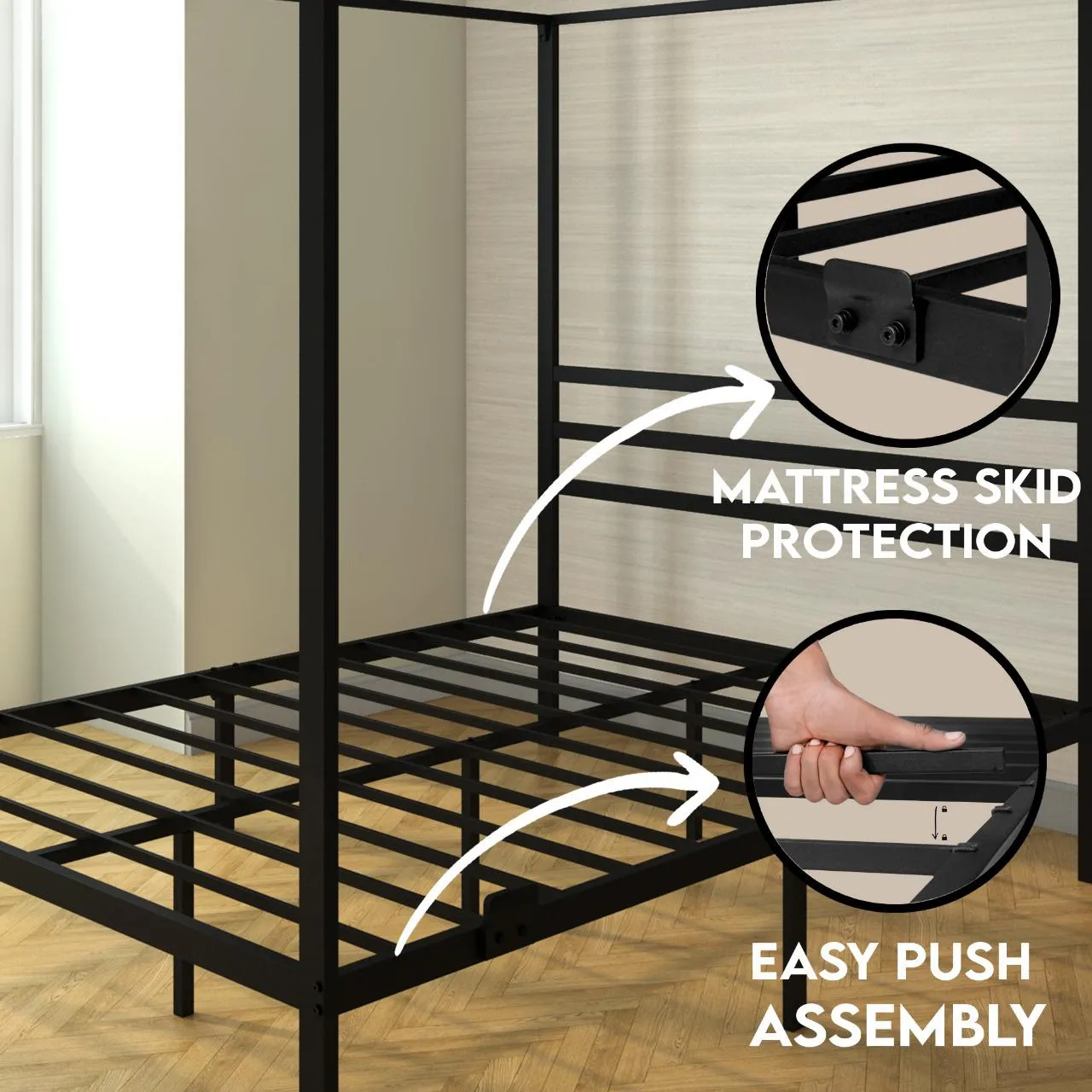 Canopy Bed - Black