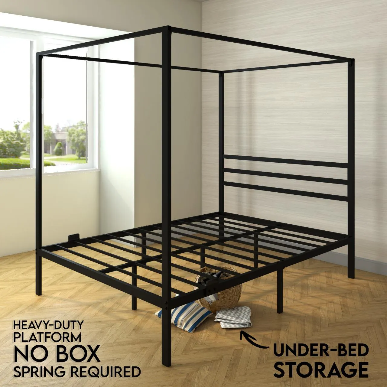 Canopy Bed - Black