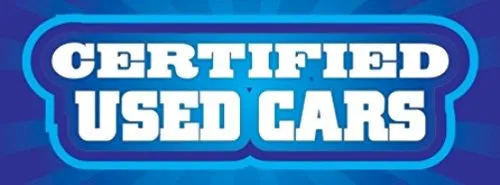 Certified Used Cars (Blue) Vinyl Banner Sign