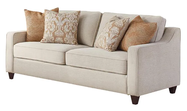 Christine Cushion Back Living Room Set Beige